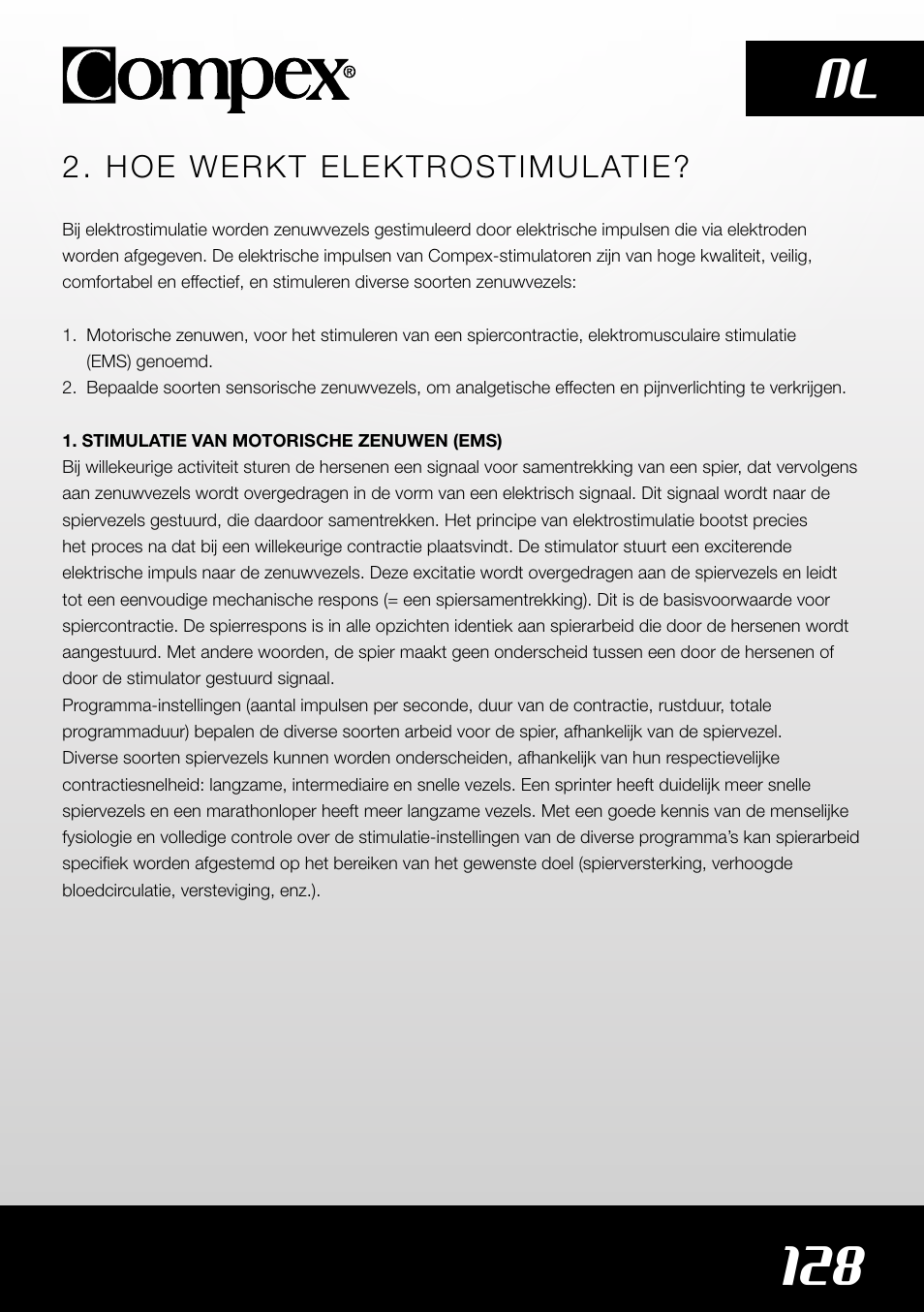 128 nl | Compex SP4.0 User Manual | Page 130 / 226