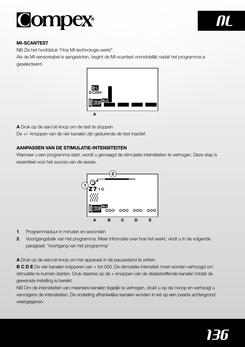 136 nl | Compex SP4.0 User Manual | Page 138 / 226