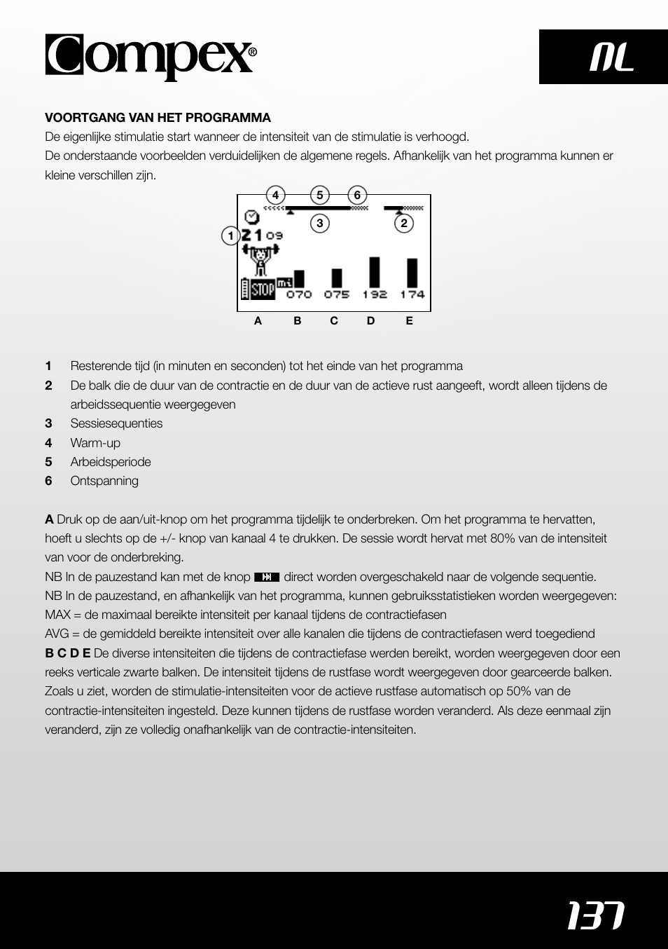 137 nl | Compex SP4.0 User Manual | Page 139 / 226