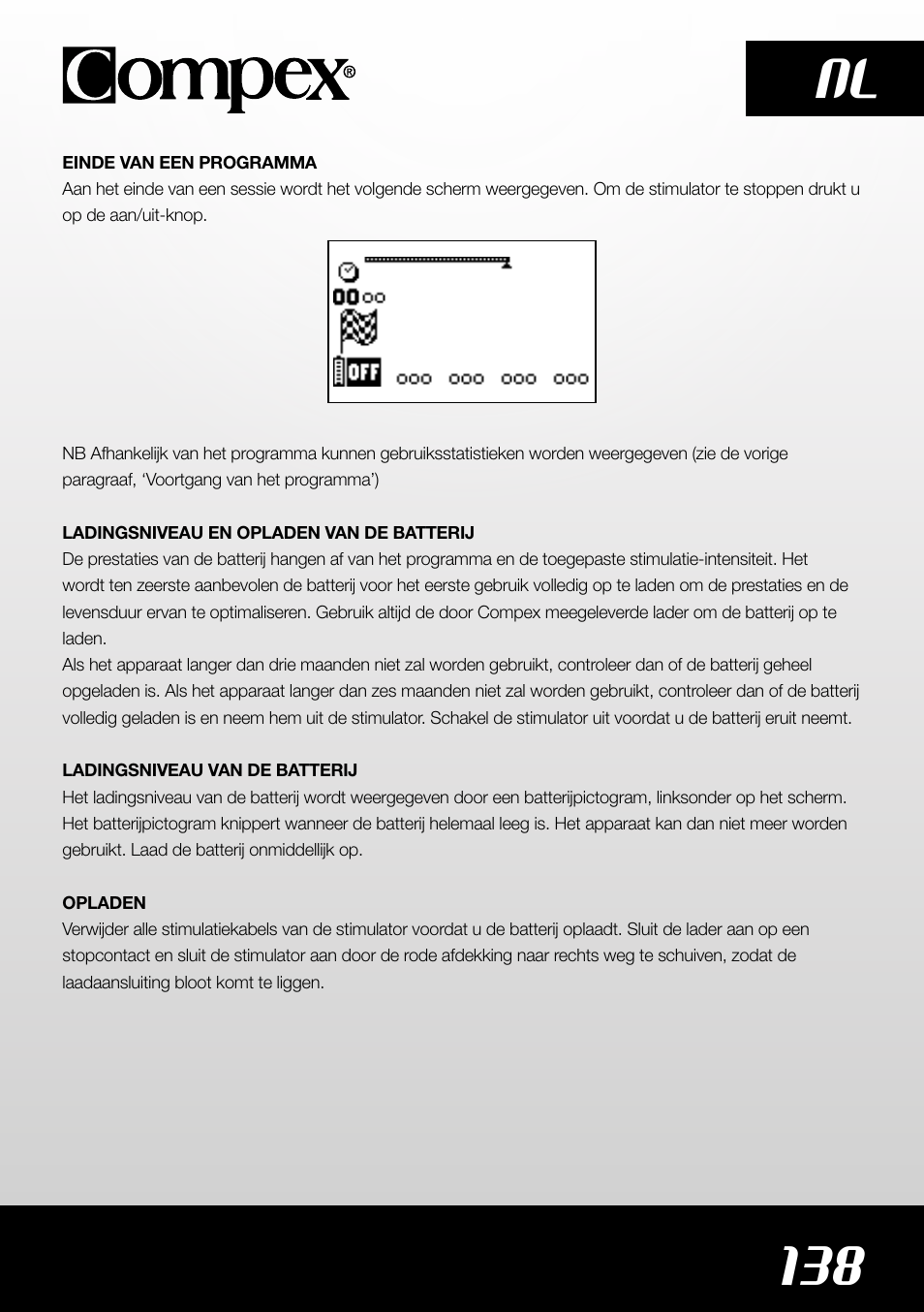 138 nl | Compex SP4.0 User Manual | Page 140 / 226