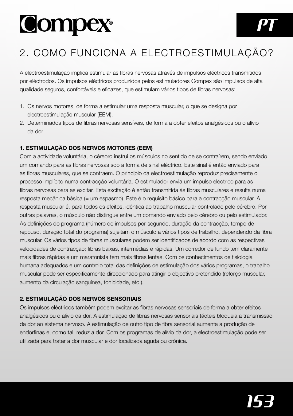 153 pt | Compex SP4.0 User Manual | Page 155 / 226