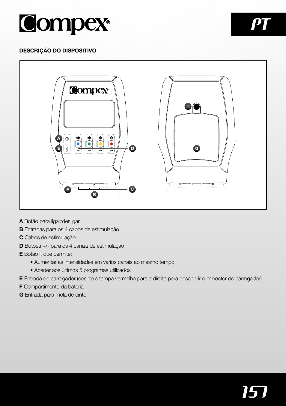 157 pt | Compex SP4.0 User Manual | Page 159 / 226