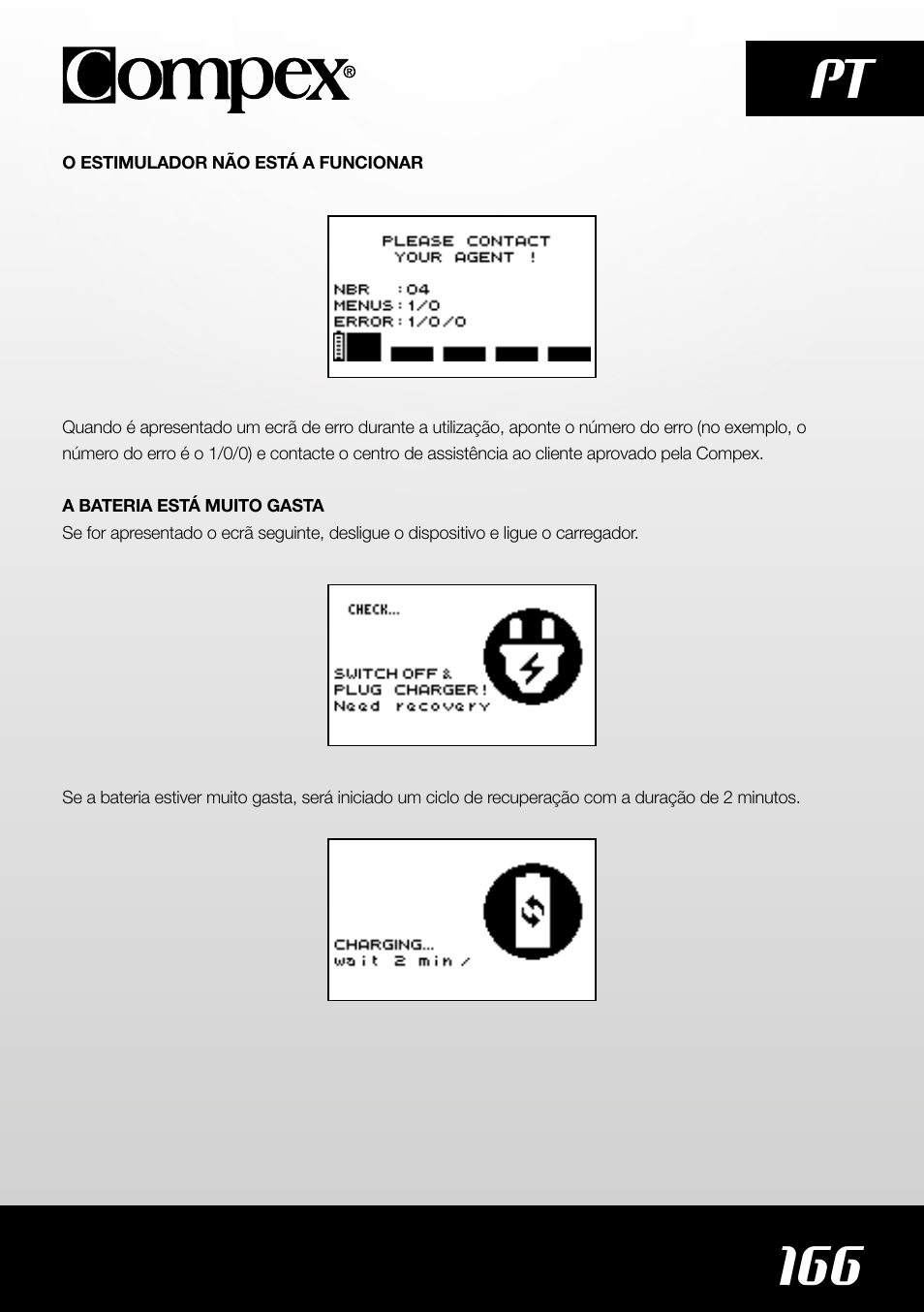 166 pt | Compex SP4.0 User Manual | Page 168 / 226