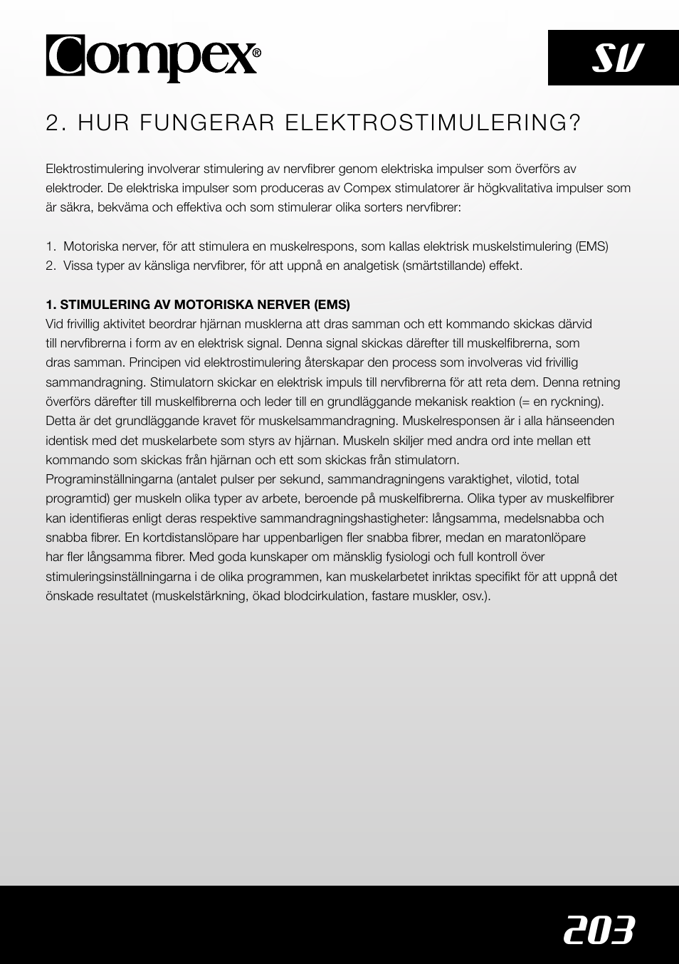 203 sv | Compex SP4.0 User Manual | Page 205 / 226