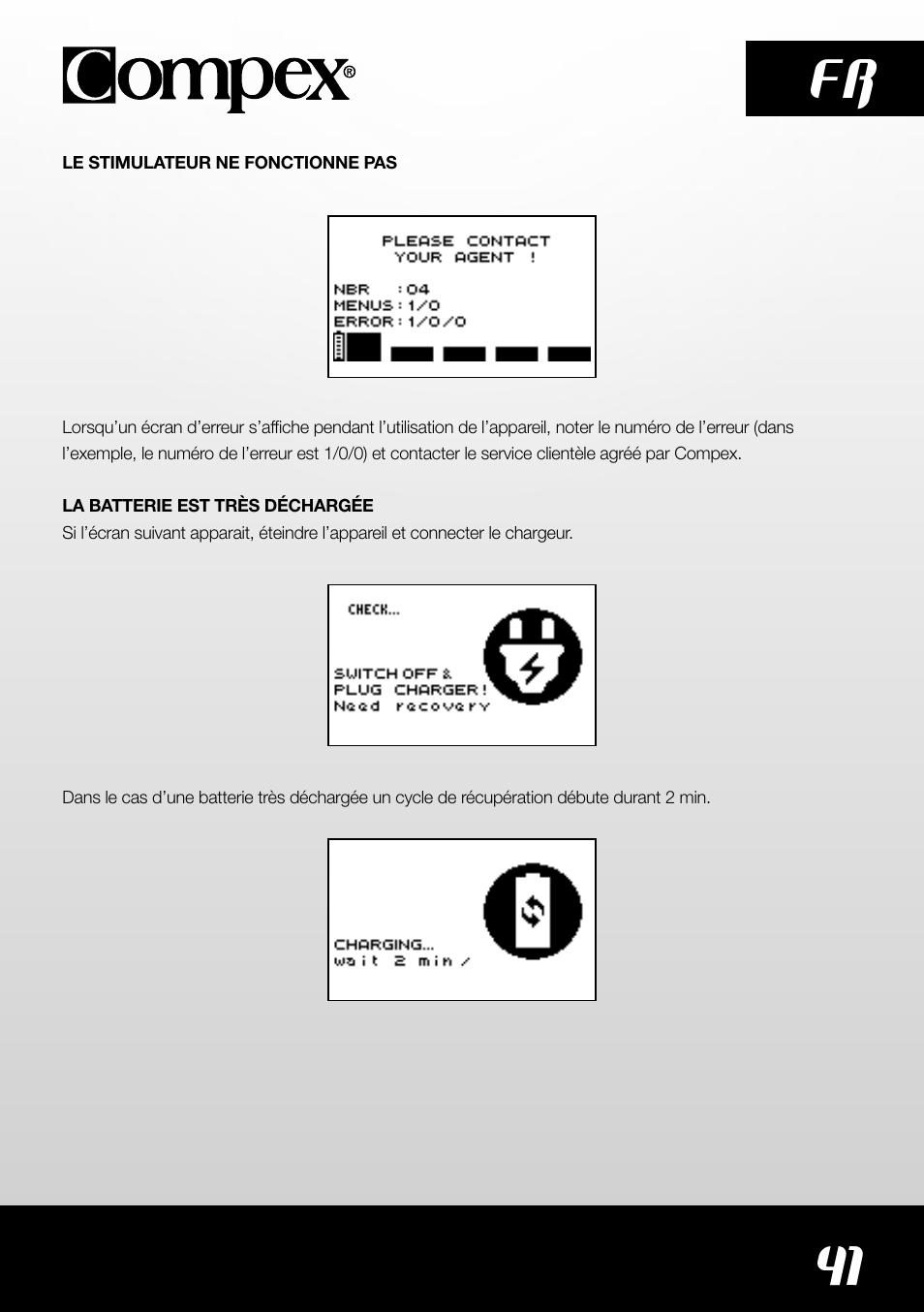 41 fr | Compex SP4.0 User Manual | Page 43 / 226