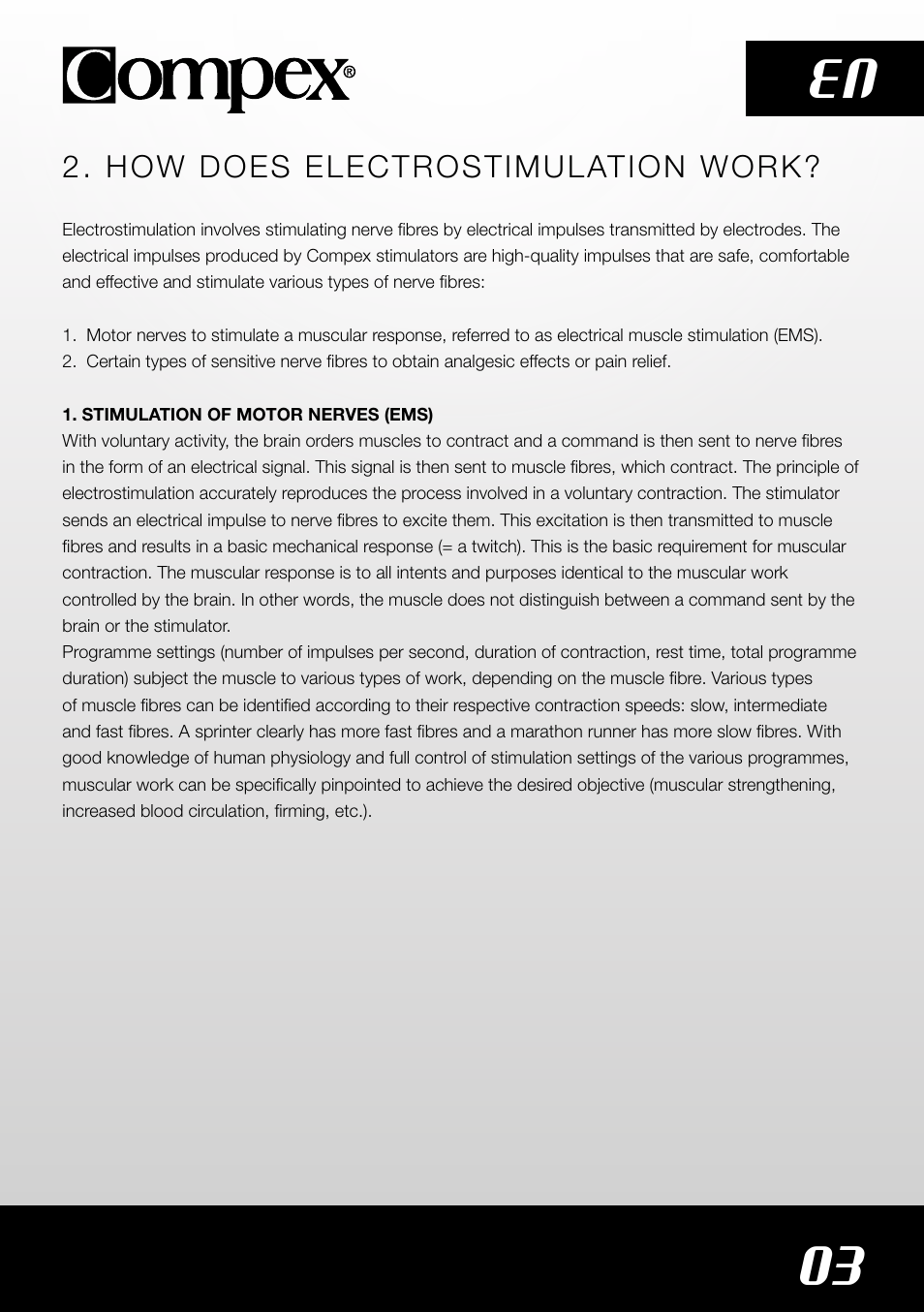 03 en | Compex SP4.0 User Manual | Page 5 / 226