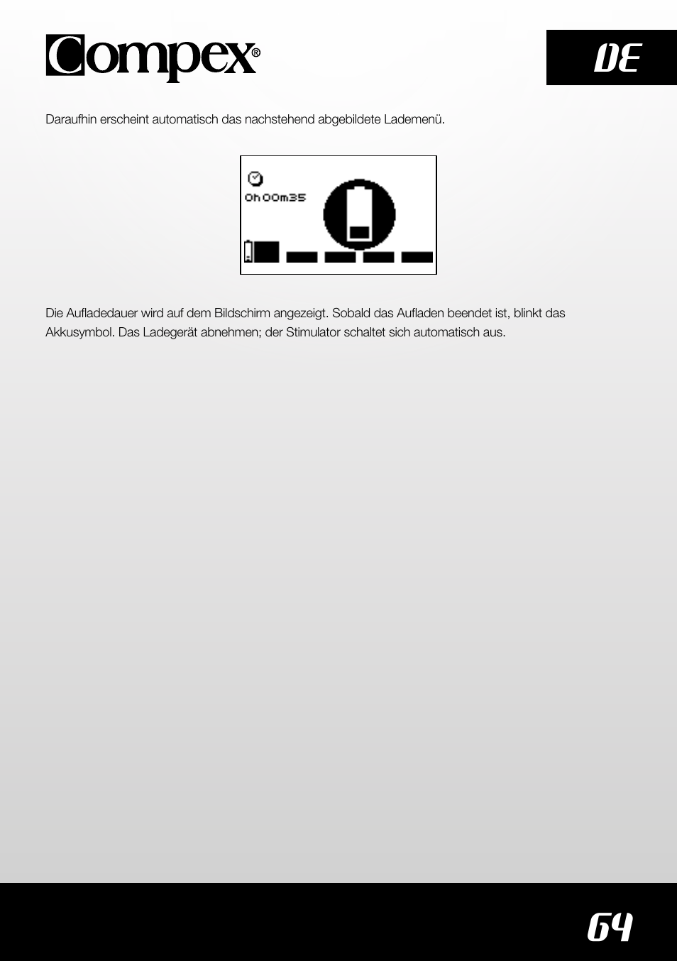 64 de | Compex SP4.0 User Manual | Page 66 / 226