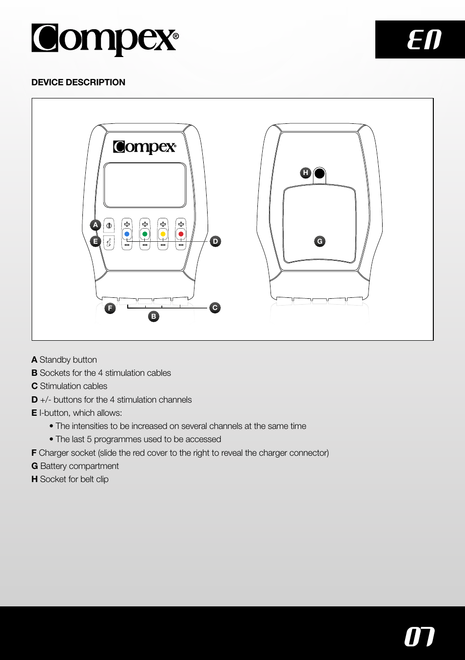 07 en | Compex SP4.0 User Manual | Page 9 / 226