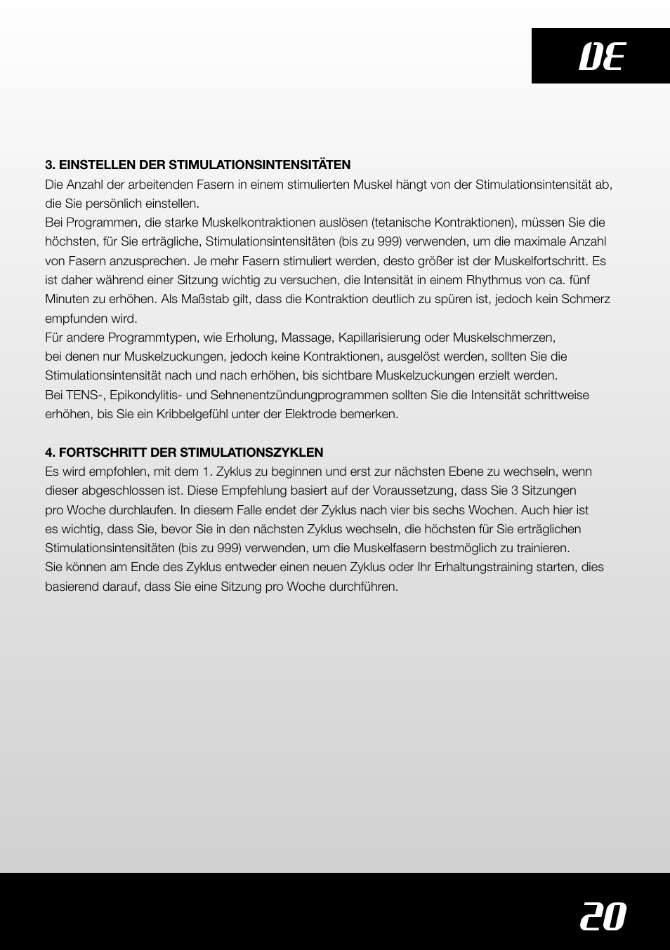 20 de | Compex SP4.0 User Manual | Page 21 / 76