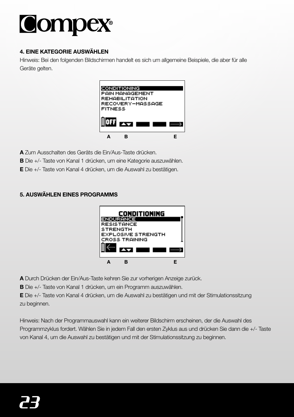 Compex SP4.0 User Manual | Page 24 / 76