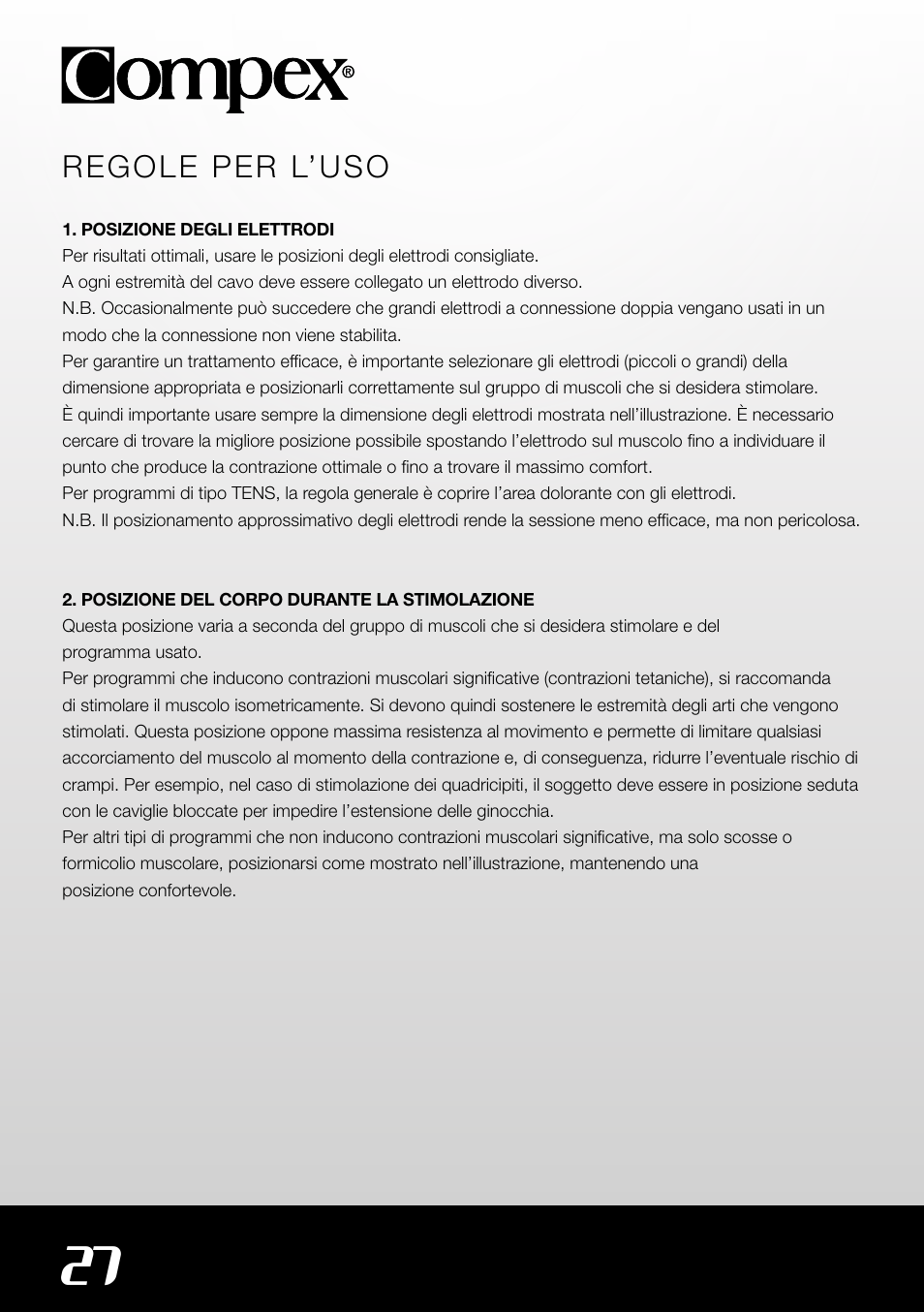 Compex SP4.0 User Manual | Page 28 / 76