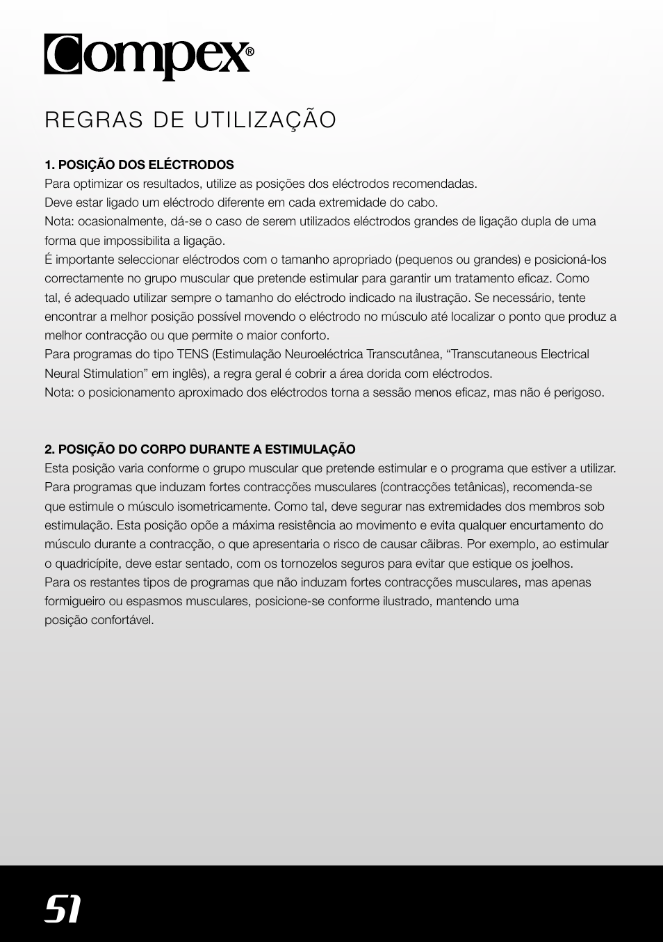 Compex SP4.0 User Manual | Page 52 / 76
