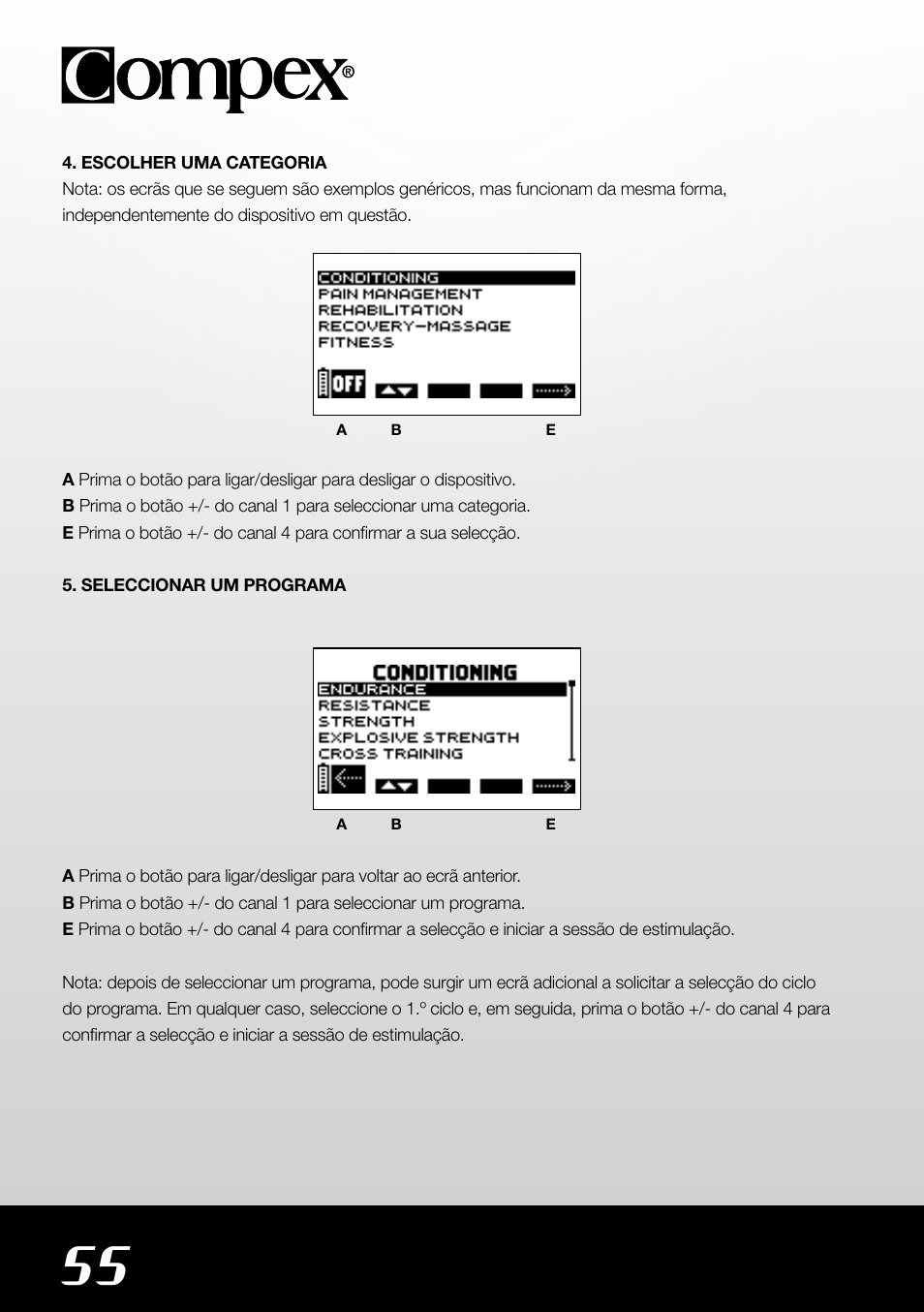 Compex SP4.0 User Manual | Page 56 / 76