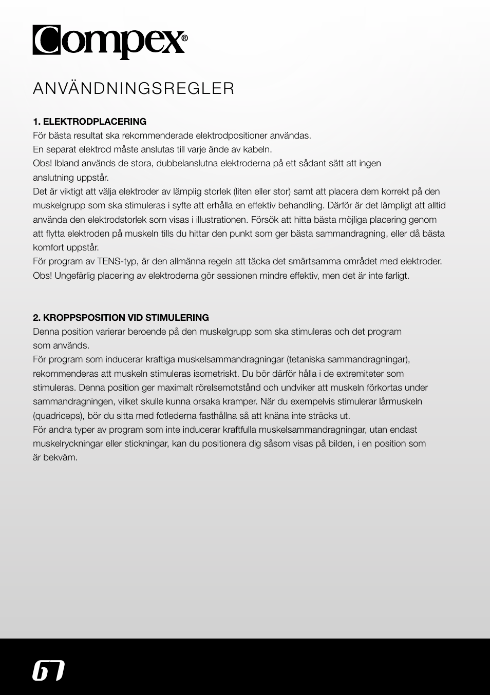 Compex SP4.0 User Manual | Page 68 / 76