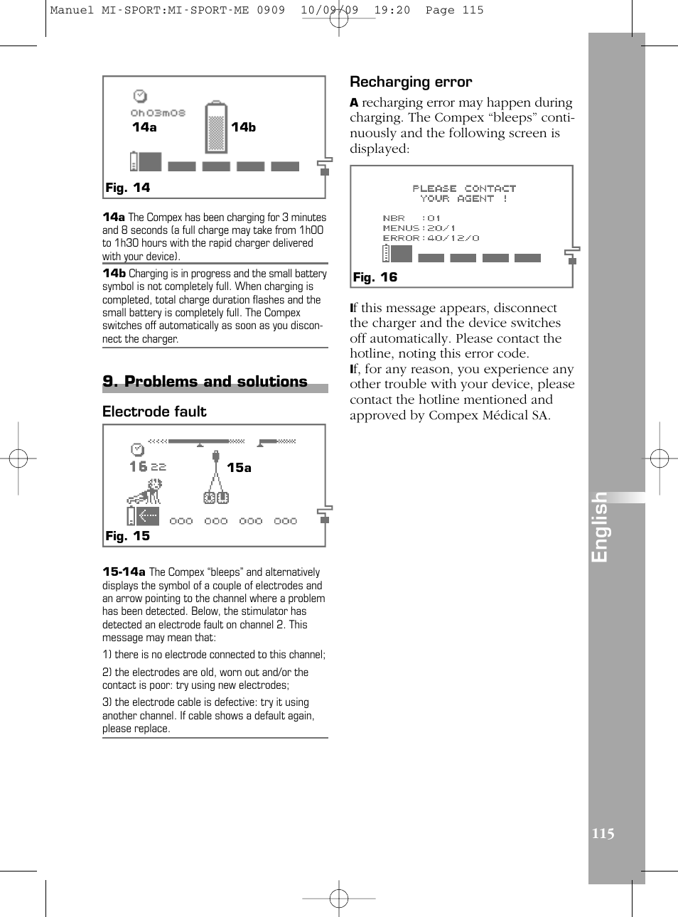 En g li s h | Compex mi-Sport User Manual | Page 115 / 176