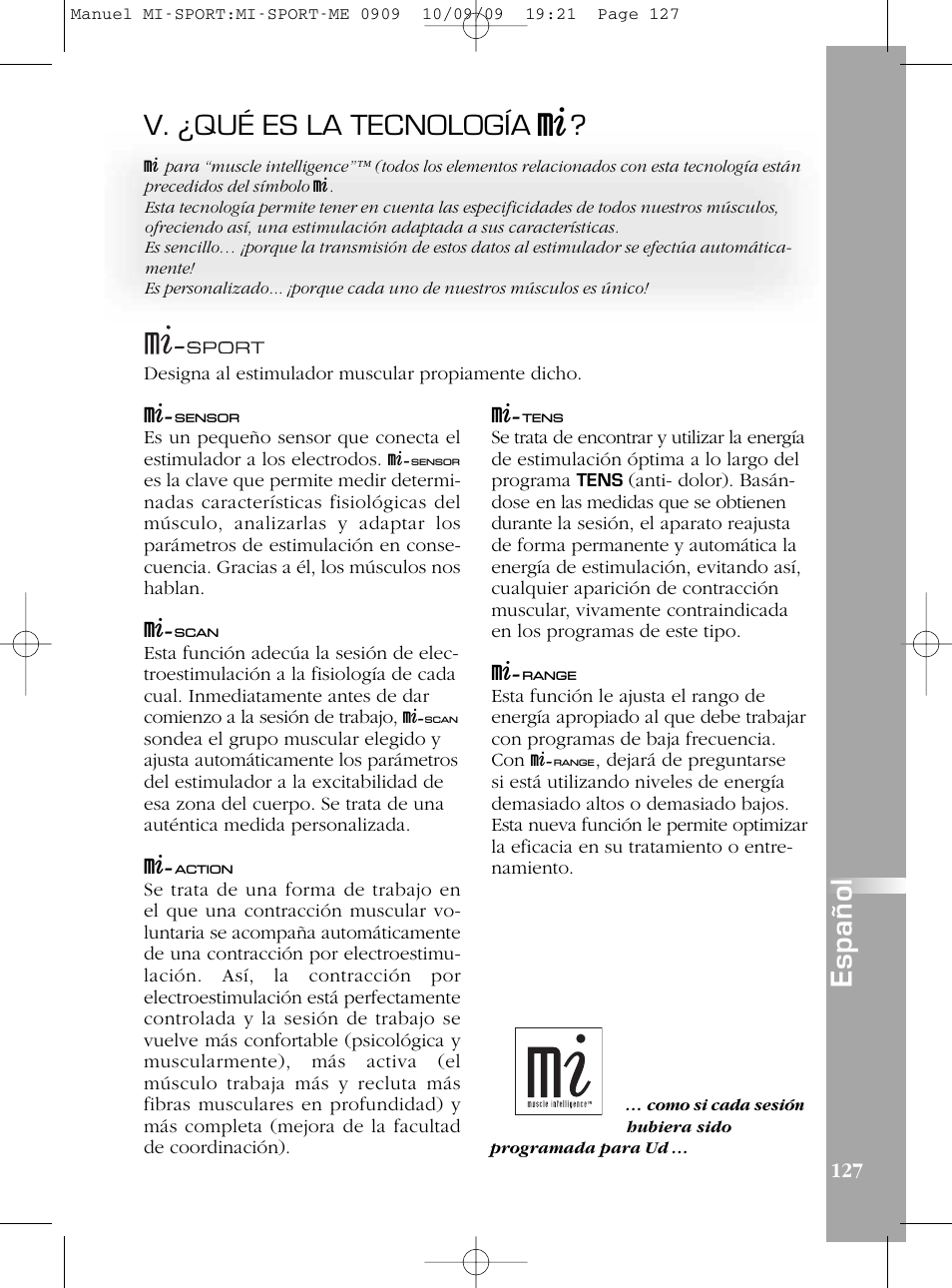 V. ¿qué es la tecnología | Compex mi-Sport User Manual | Page 127 / 176