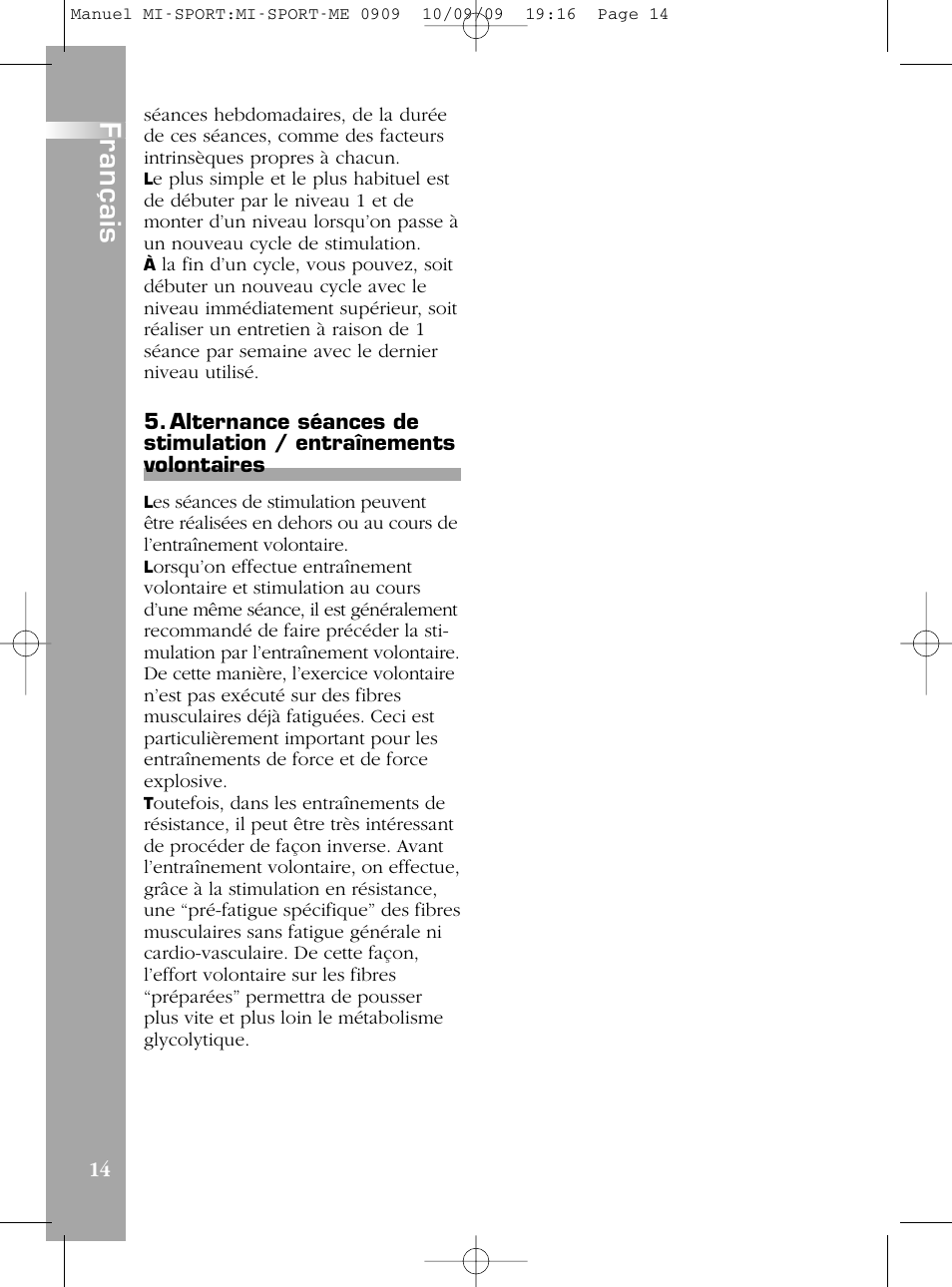 Sélection d’un programme | Compex mi-Sport User Manual | Page 14 / 176