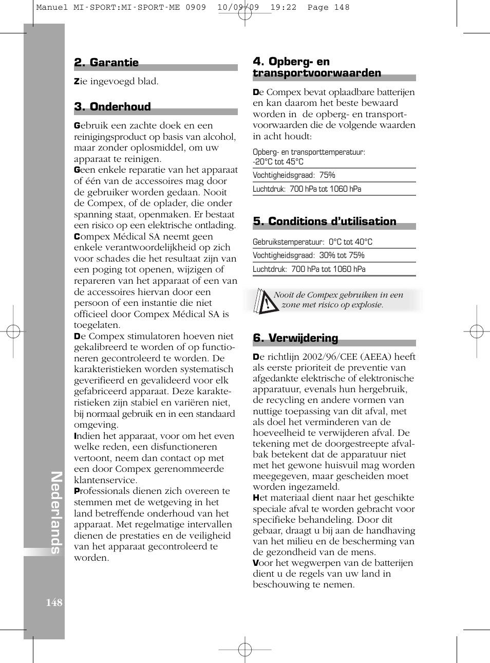 Compex mi-Sport User Manual | Page 148 / 176