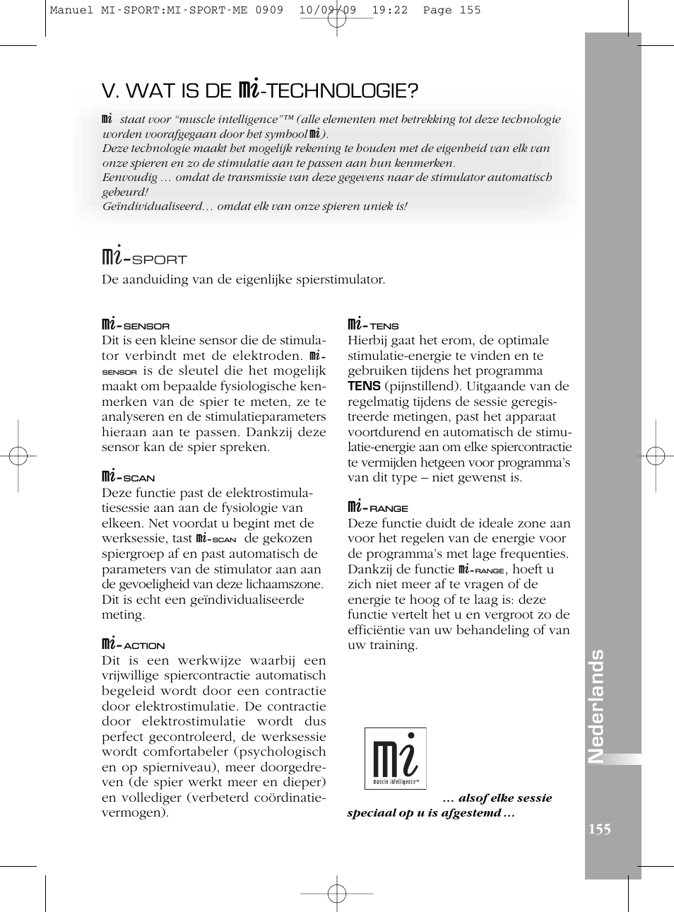 V. wat is de -technologie | Compex mi-Sport User Manual | Page 155 / 176