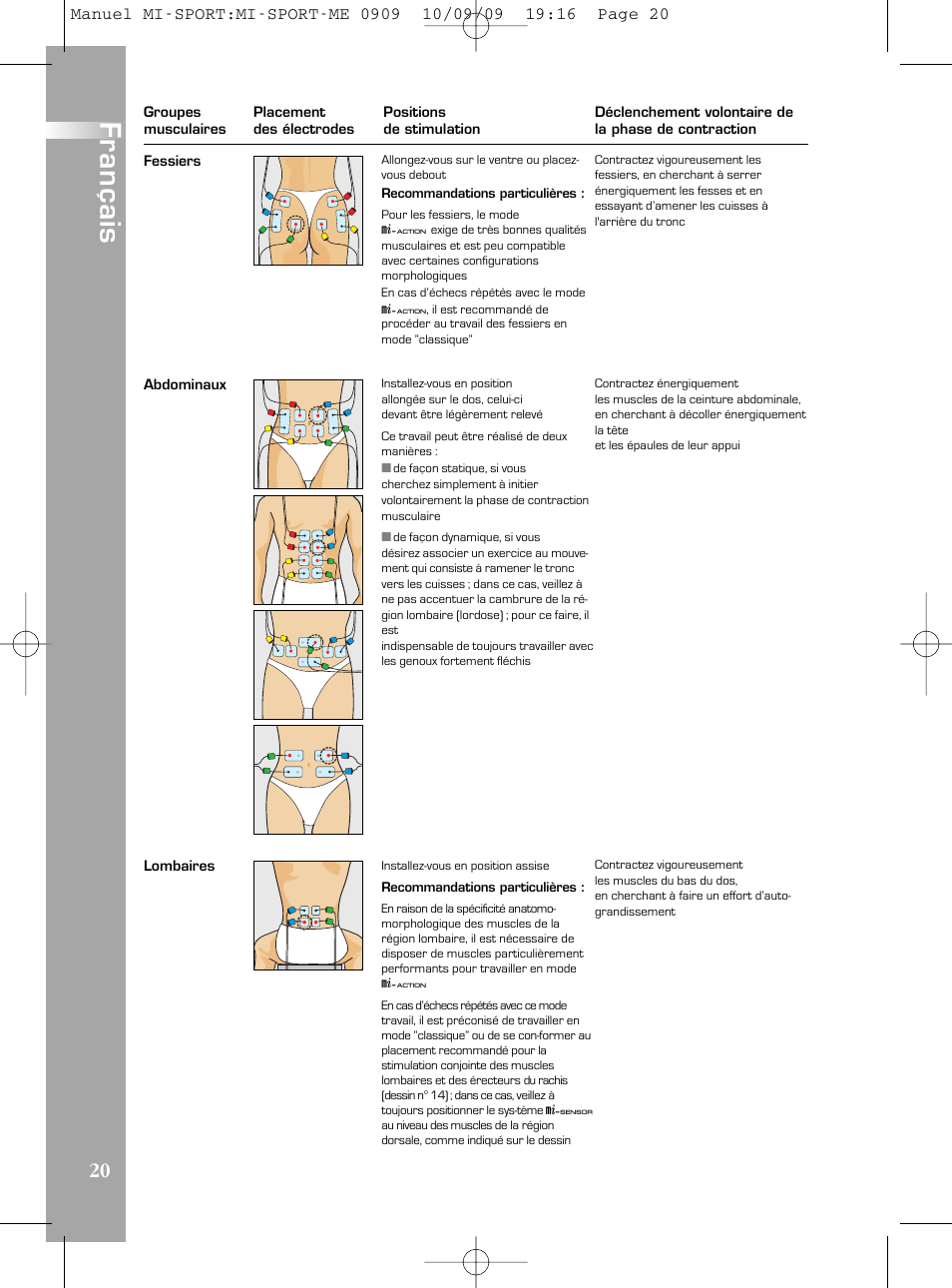 Compex mi-Sport User Manual | Page 20 / 176