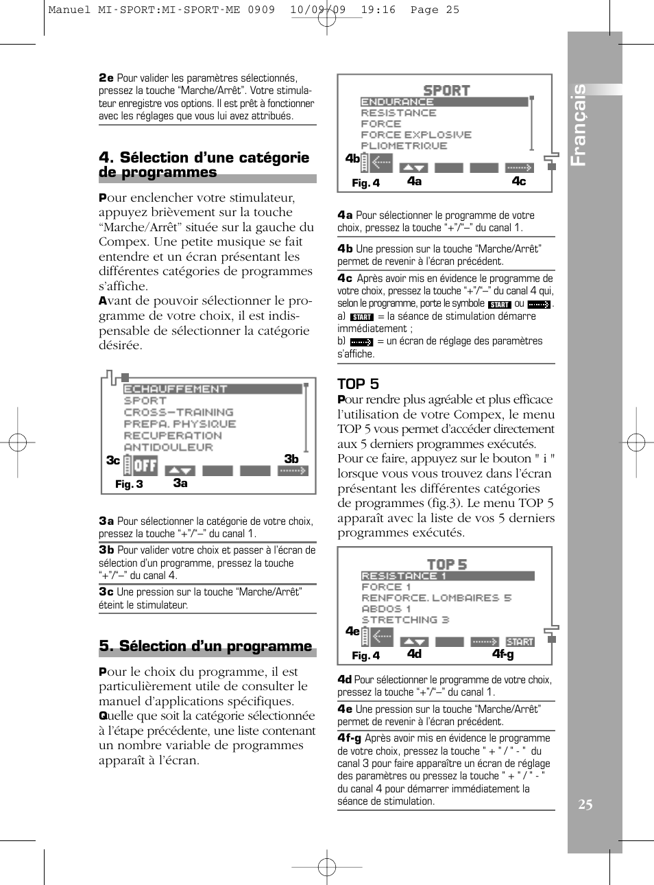 Compex mi-Sport User Manual | Page 25 / 176