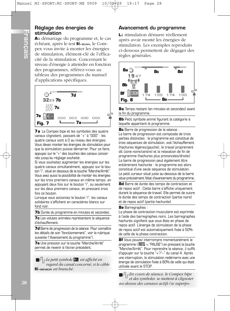 Compex mi-Sport User Manual | Page 28 / 176