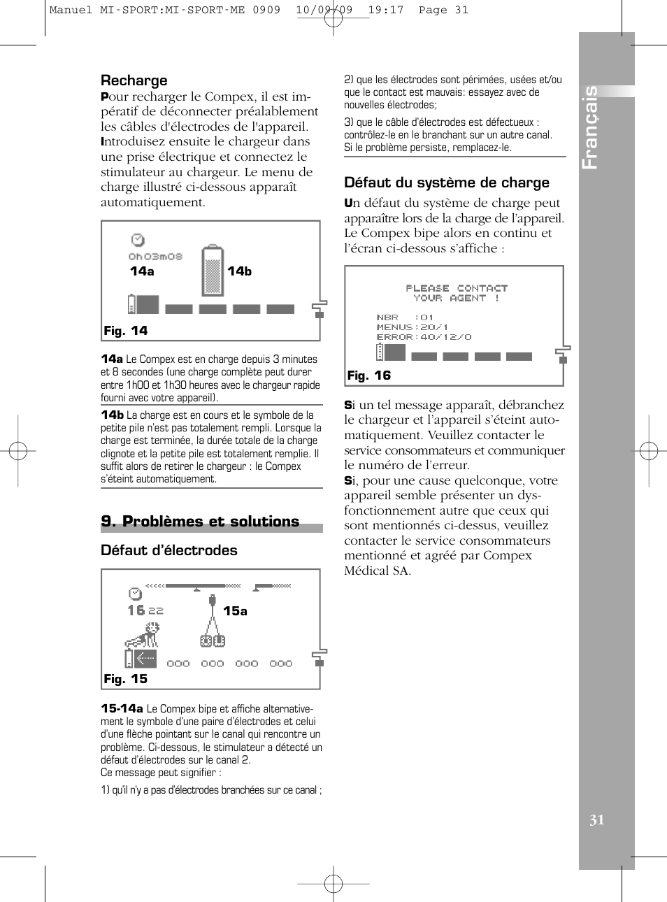 Compex mi-Sport User Manual | Page 31 / 176