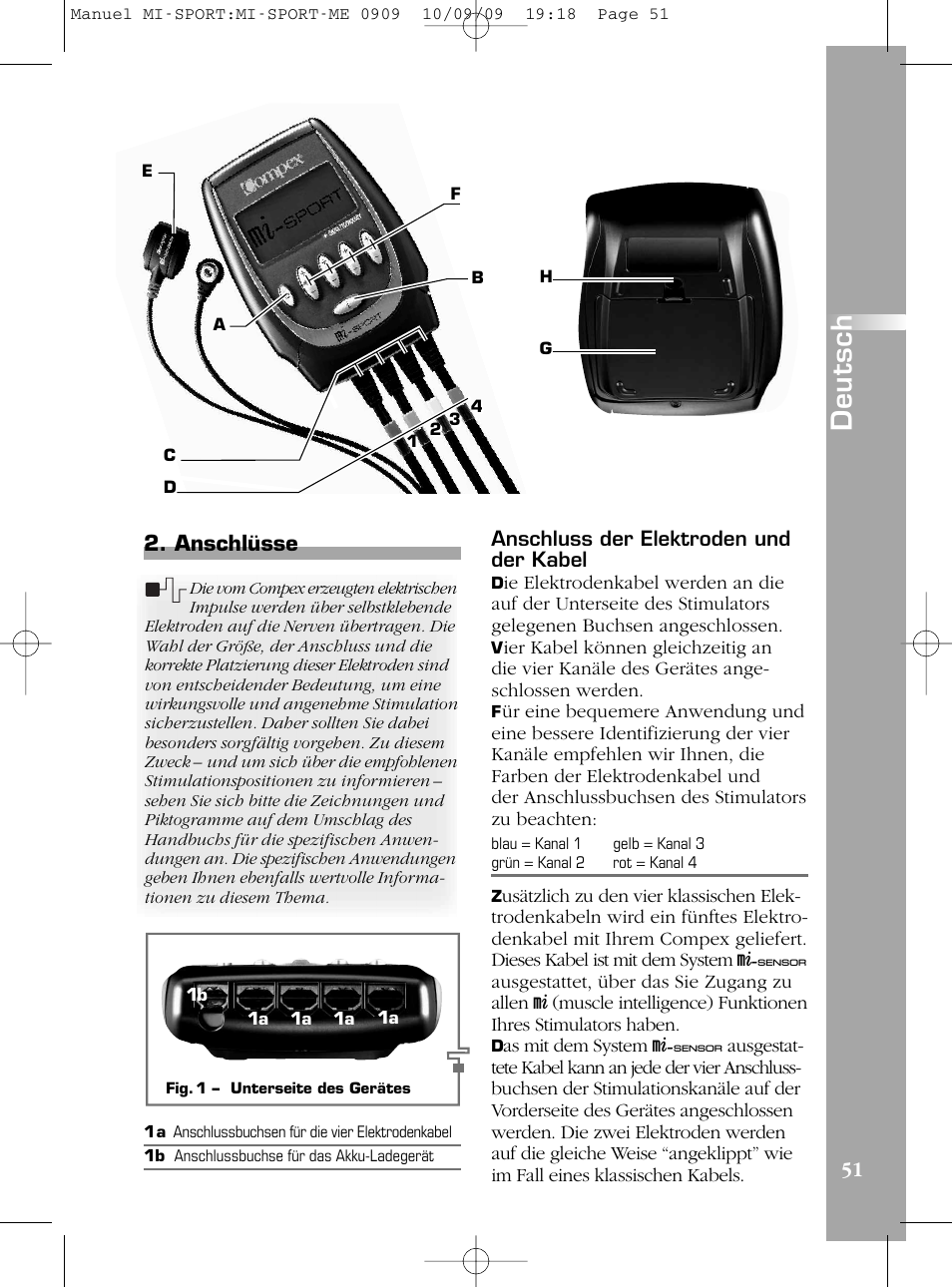 De u ts c h | Compex mi-Sport User Manual | Page 51 / 176