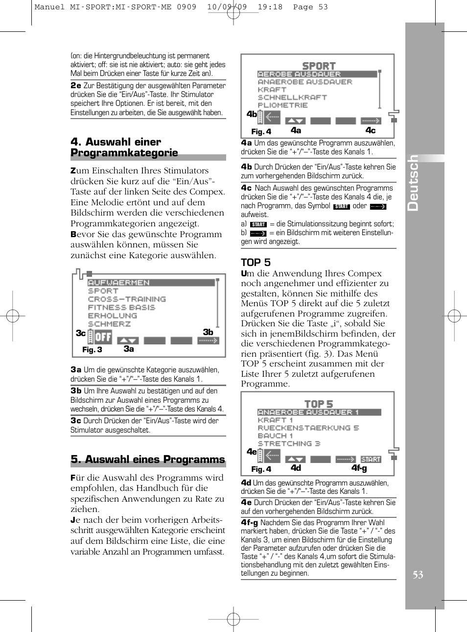 De u ts c h | Compex mi-Sport User Manual | Page 53 / 176