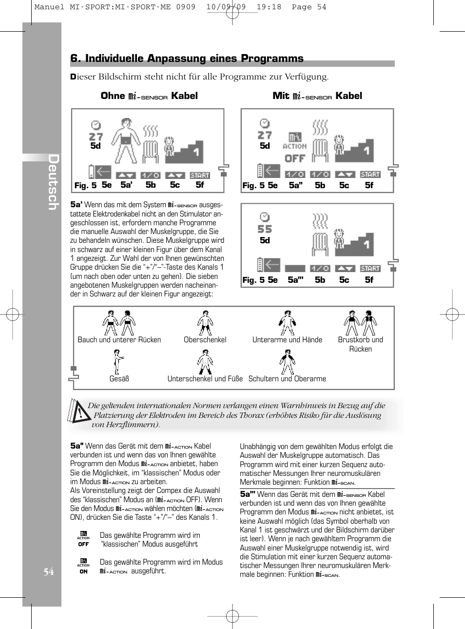 Compex mi-Sport User Manual | Page 54 / 176