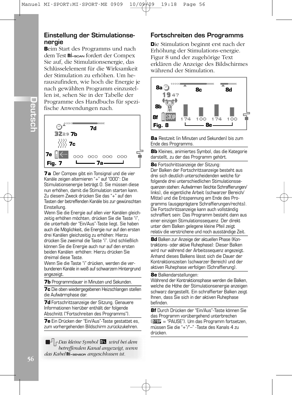 De u ts c h | Compex mi-Sport User Manual | Page 56 / 176