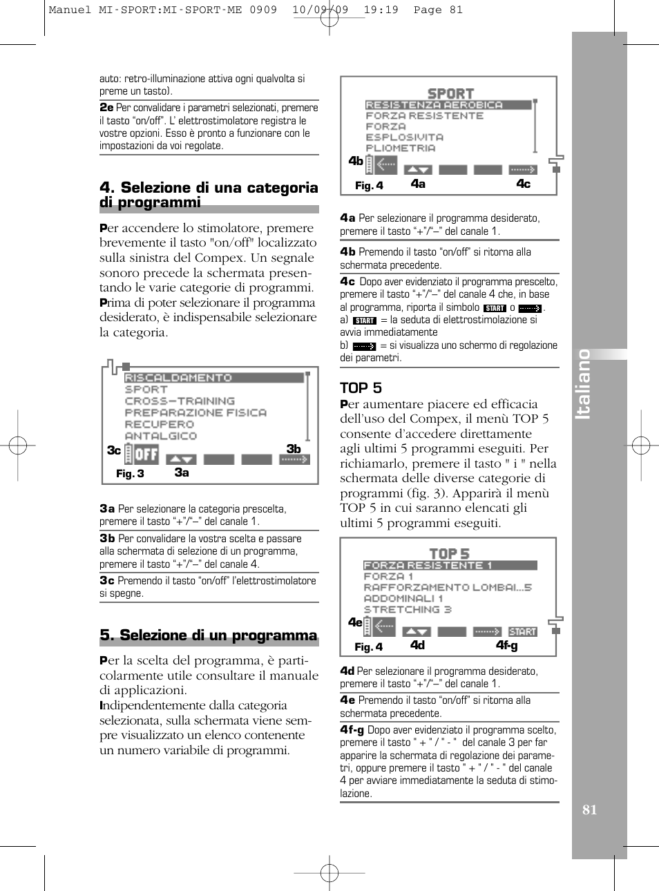 It a li a n o | Compex mi-Sport User Manual | Page 81 / 176