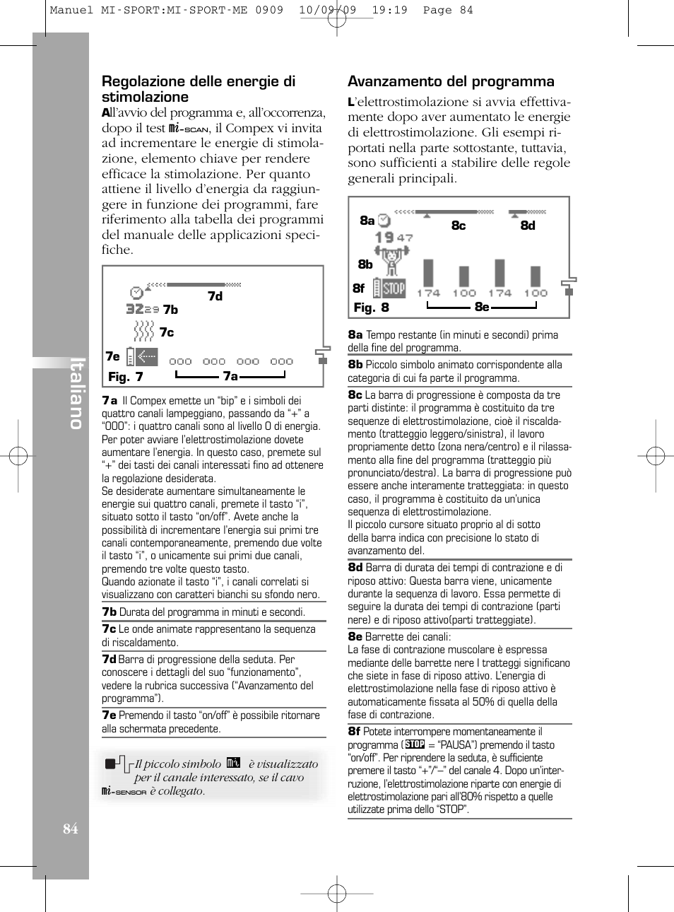 It a lia n o | Compex mi-Sport User Manual | Page 84 / 176