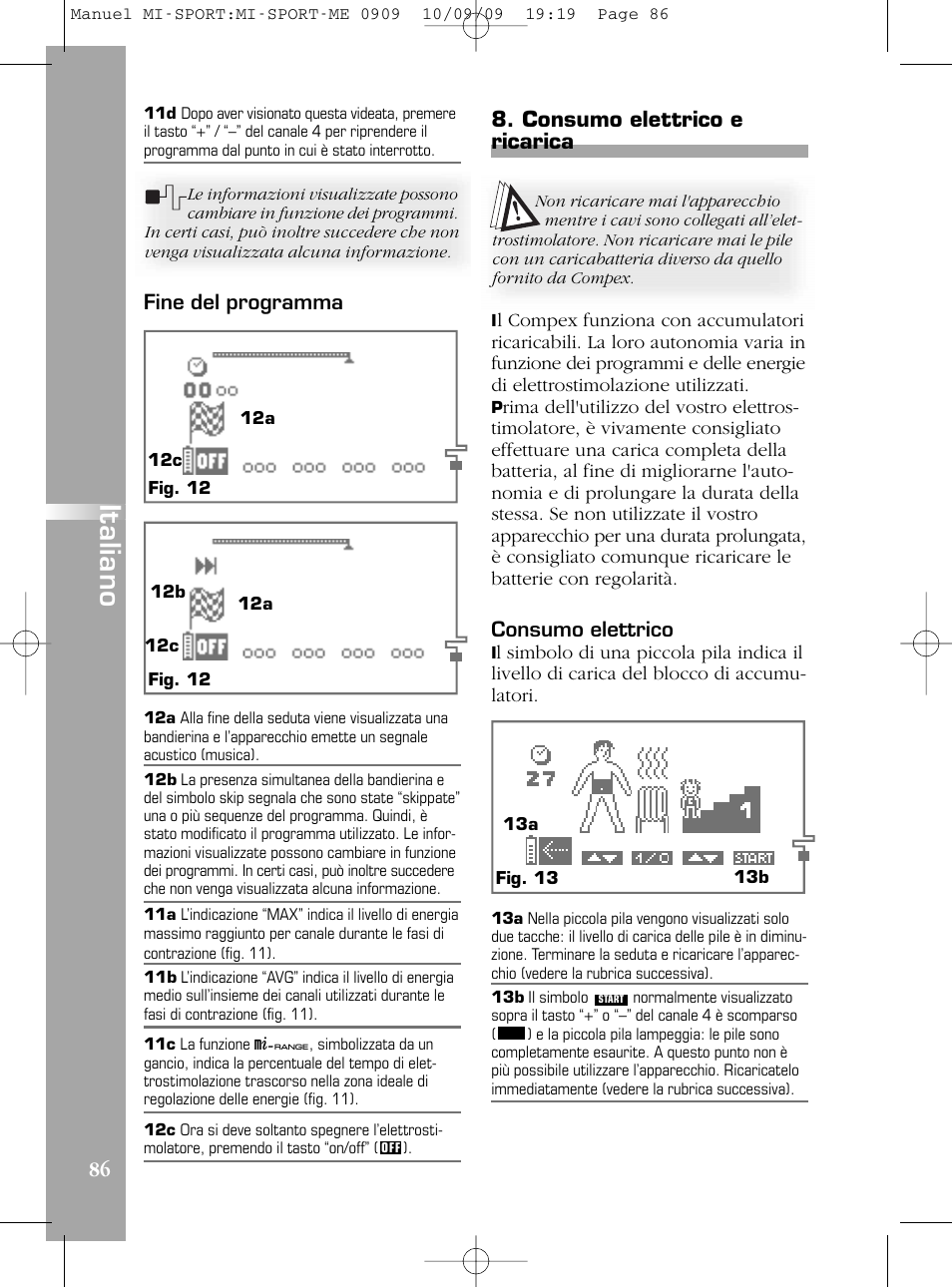 It a lia n o | Compex mi-Sport User Manual | Page 86 / 176