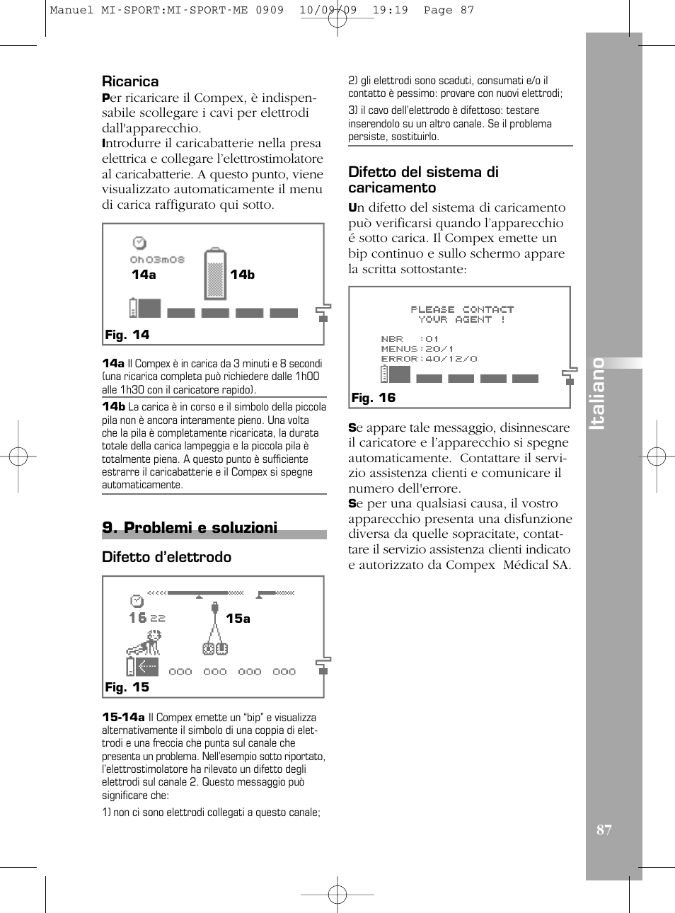 It a li a n o | Compex mi-Sport User Manual | Page 87 / 176