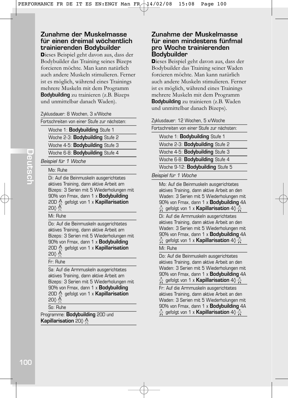 Deutsch | Compex Performance User Manual | Page 102 / 313
