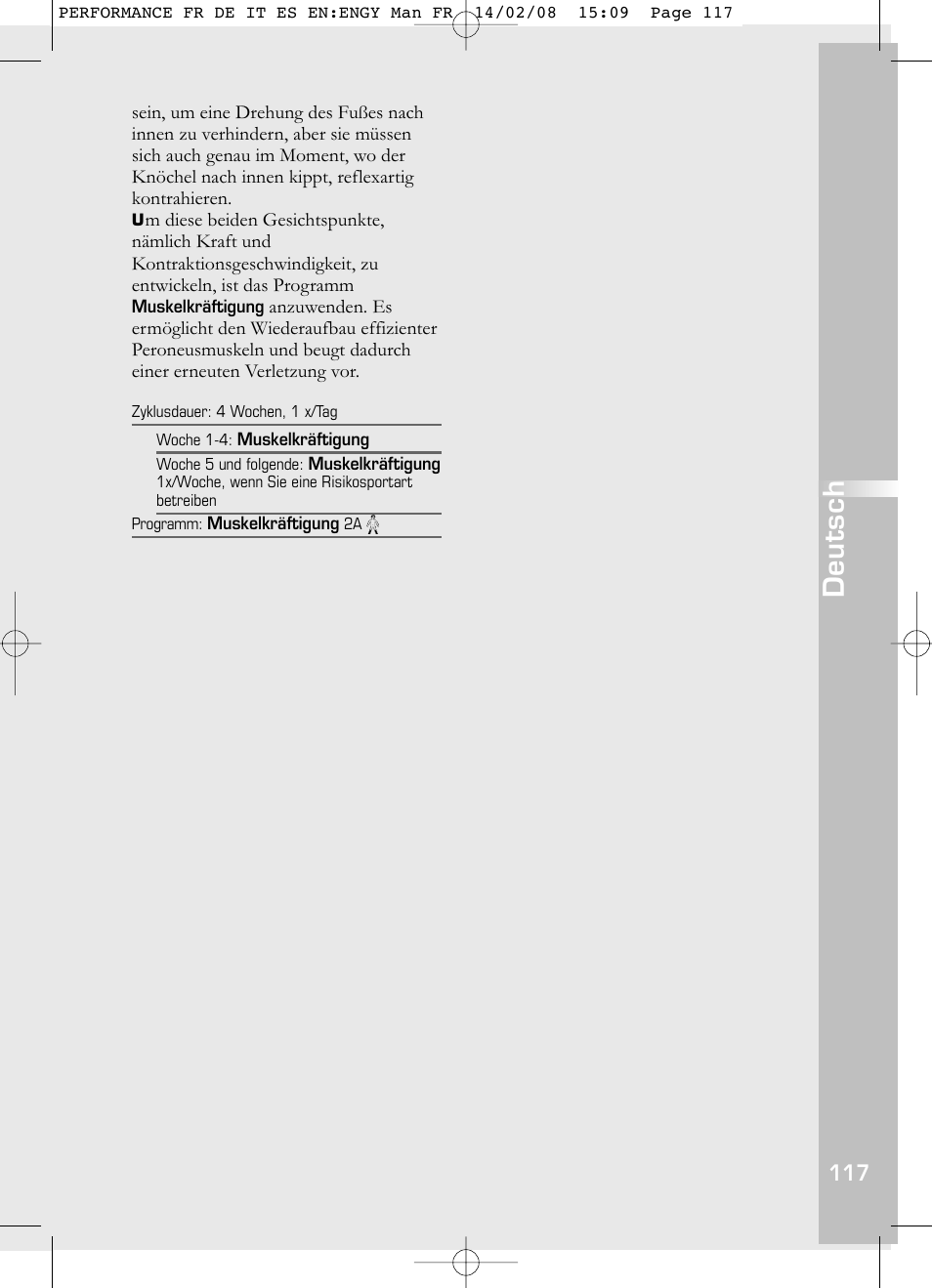 Deutsch | Compex Performance User Manual | Page 119 / 313