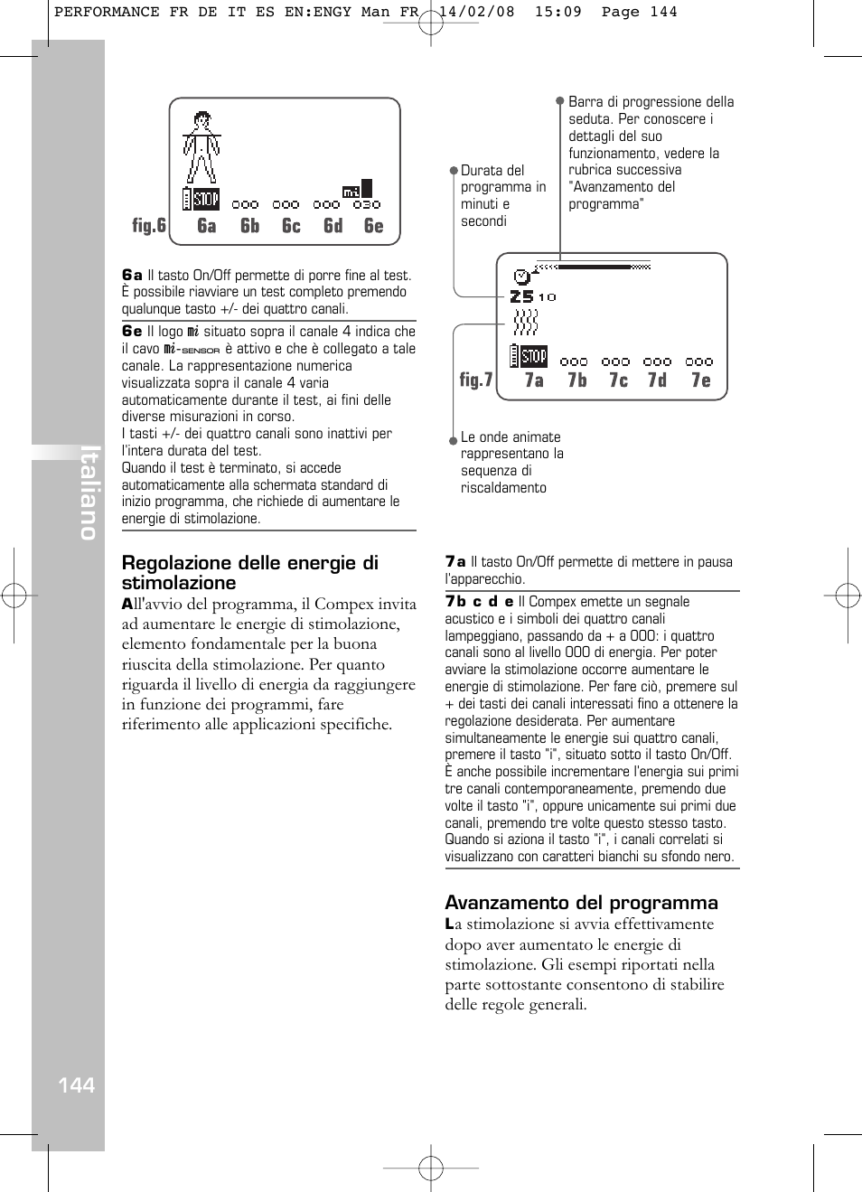 Italiano | Compex Performance User Manual | Page 146 / 313