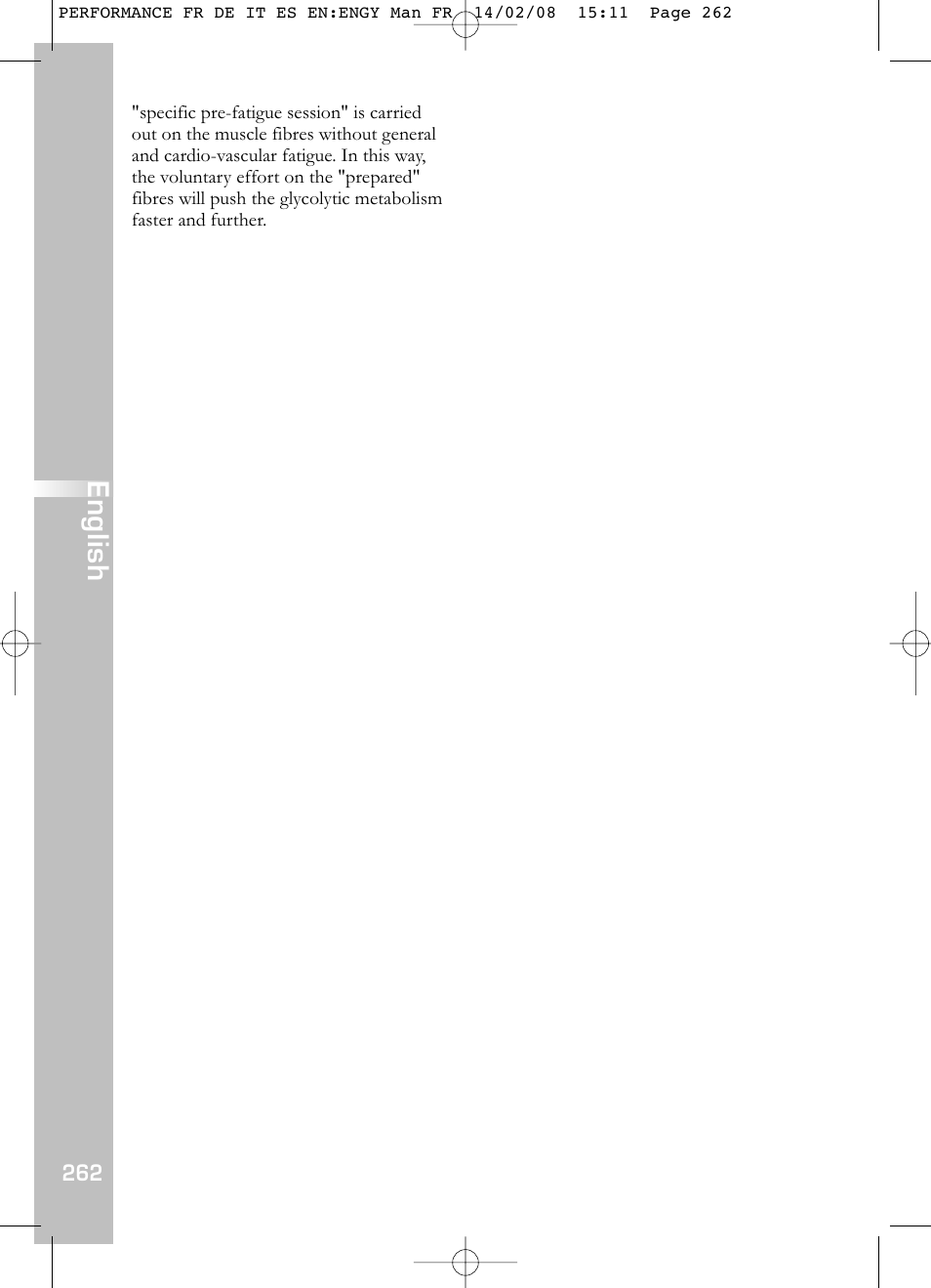 English | Compex Performance User Manual | Page 264 / 313