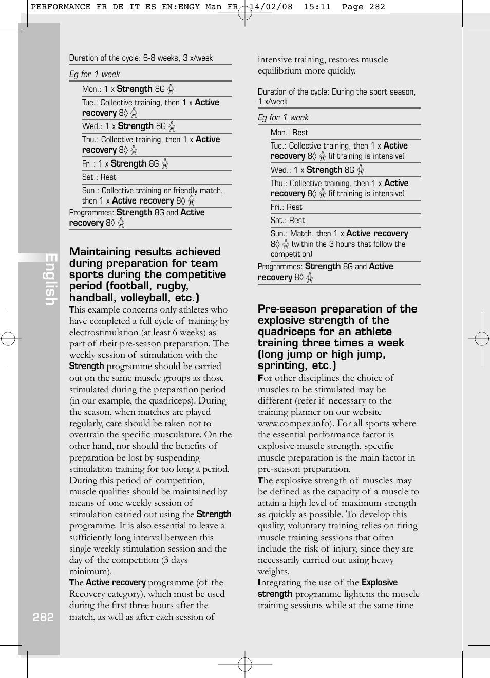 English | Compex Performance User Manual | Page 284 / 313