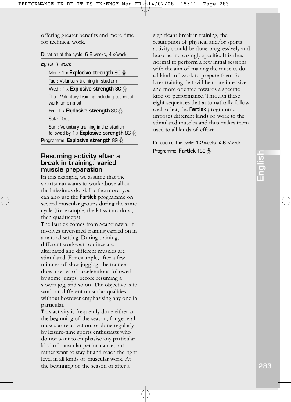 English | Compex Performance User Manual | Page 285 / 313
