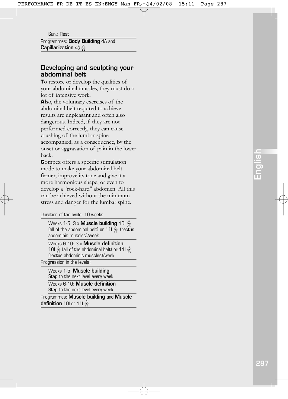 English | Compex Performance User Manual | Page 289 / 313