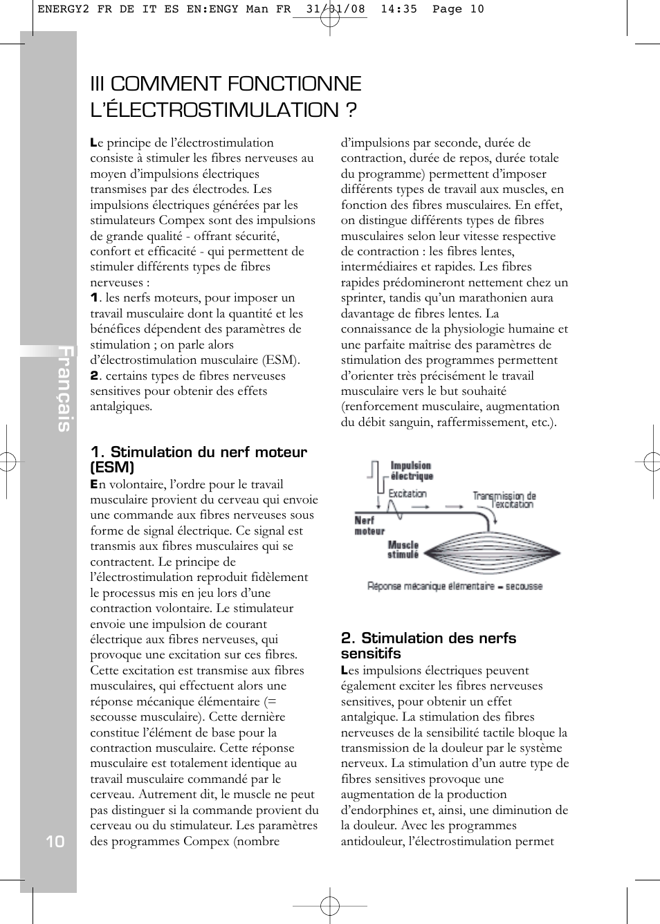 Iii comment fonctionne l’électrostimulation, Français | Compex Energy mi-Ready User Manual | Page 12 / 183
