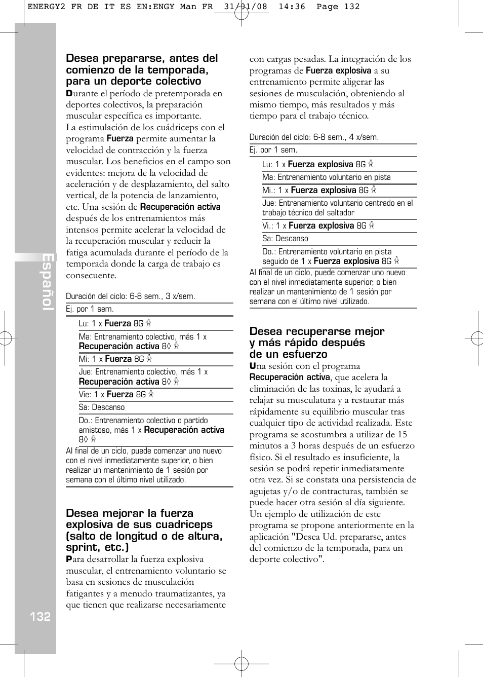 Español | Compex Energy mi-Ready User Manual | Page 134 / 183