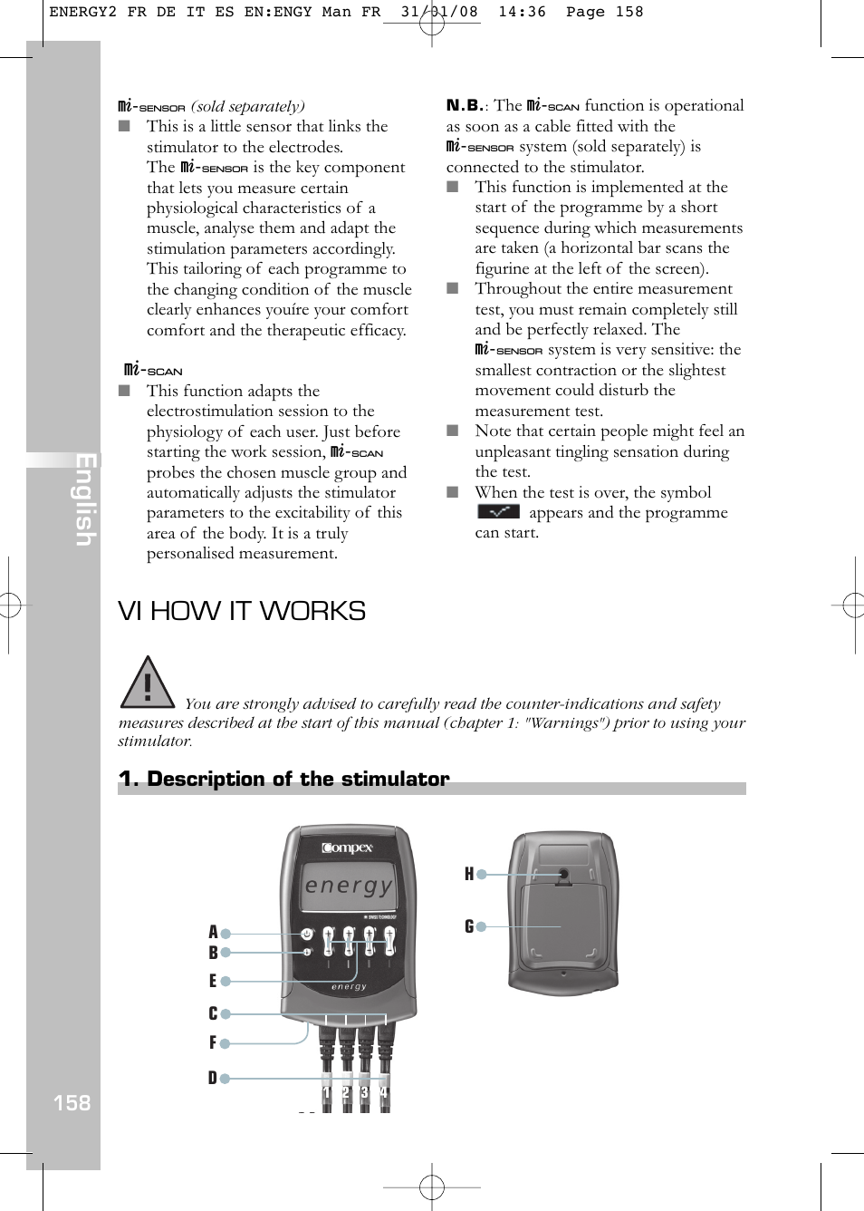 Vi how it works, English | Compex Energy mi-Ready User Manual | Page 160 / 183