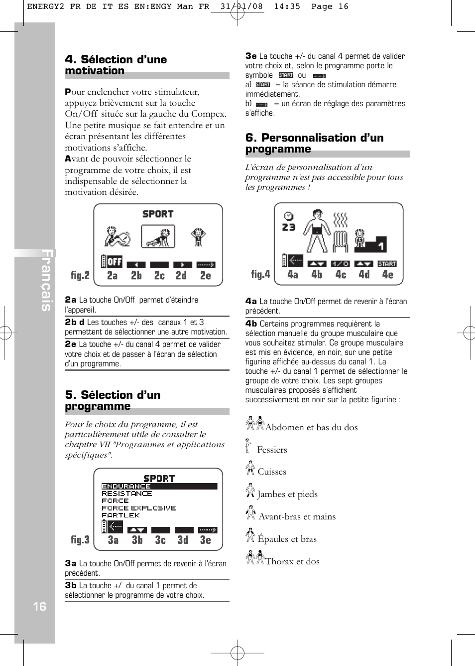 Français | Compex Energy mi-Ready User Manual | Page 18 / 183
