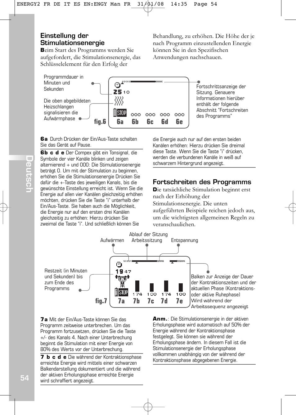 Deutsch | Compex Energy mi-Ready User Manual | Page 56 / 183