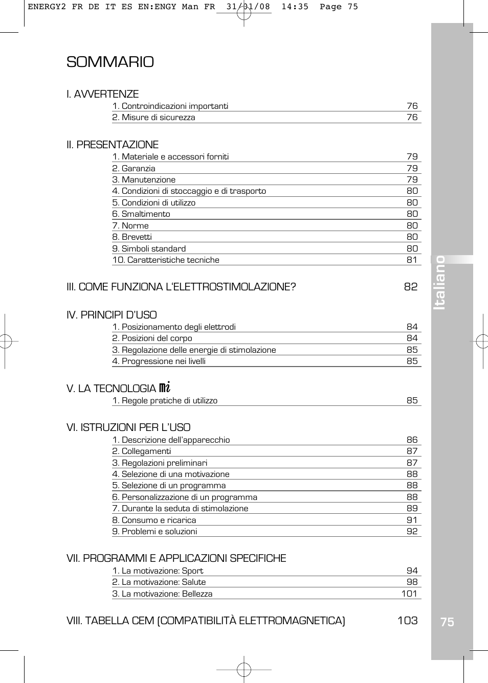Compex Energy mi-Ready User Manual | Page 77 / 183