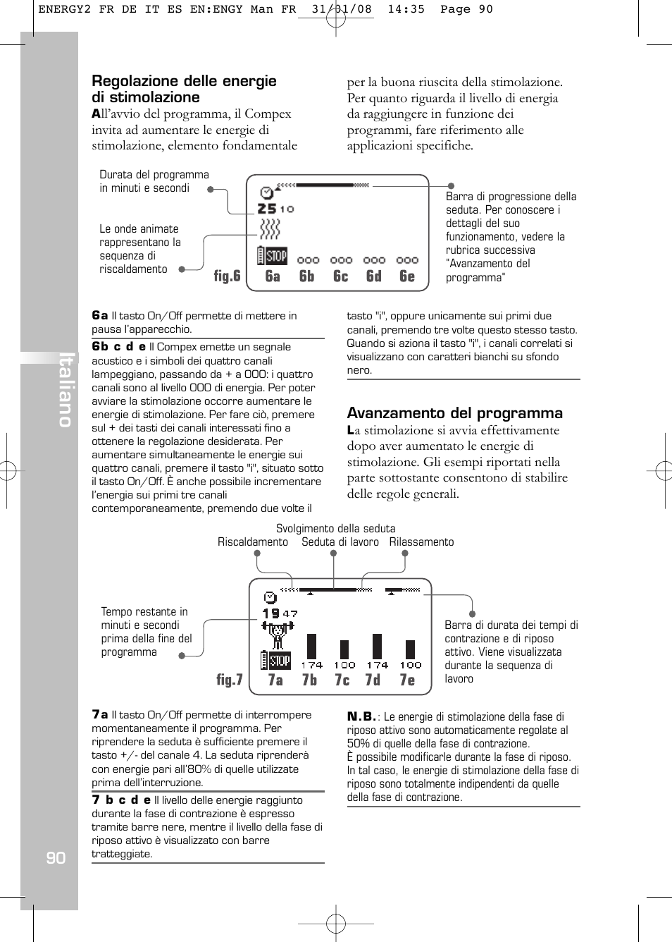 Italiano | Compex Energy mi-Ready User Manual | Page 92 / 183