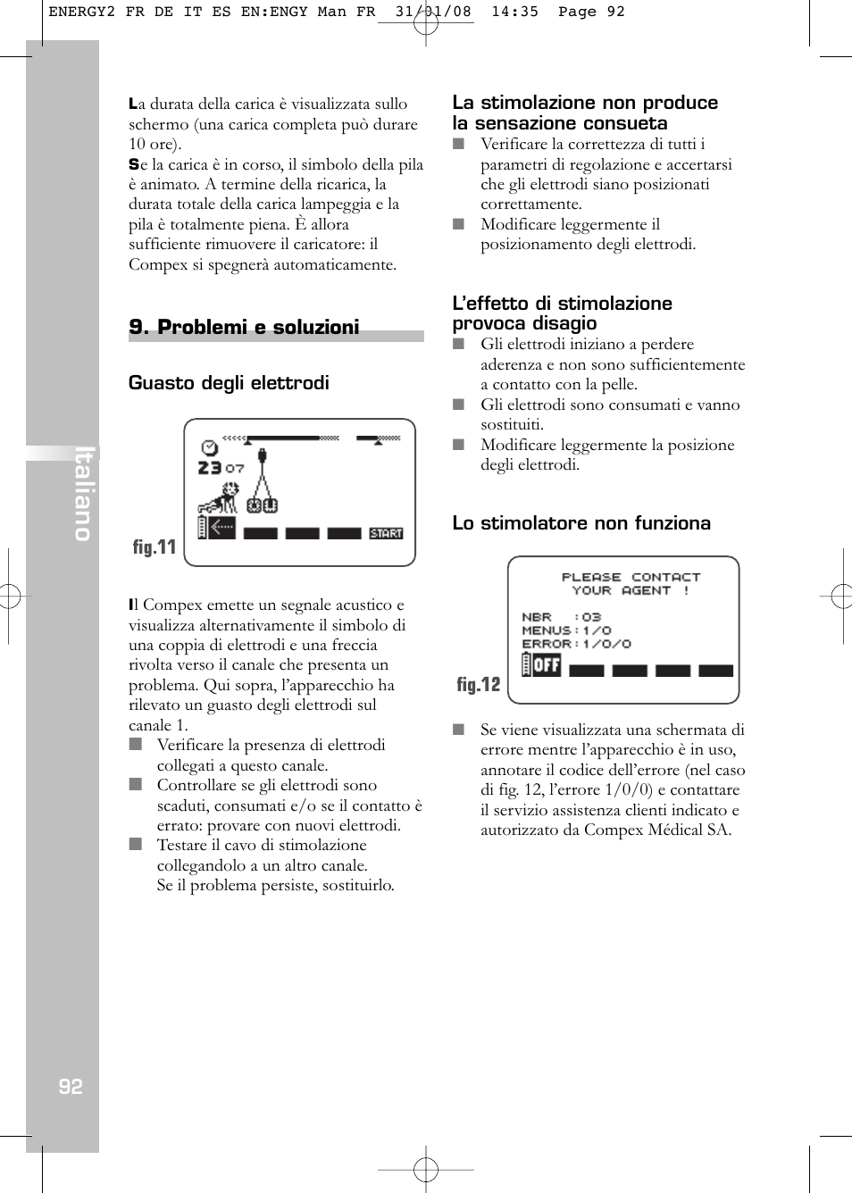 Italiano | Compex Energy mi-Ready User Manual | Page 94 / 183